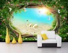 Sfondi Personalizzato 3d Soggiorno Camera da letto Foresta da favola 3 D Carta da parati per pareti TV Sfondo Pittura murale