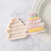 Bakvormen Gelukkige Verjaardag Siliconen Chocoladevorm Taartversiering Accessoires