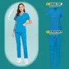 nouvelle salle d'opération en gros uniforme médical hôpital gommages ensemble fournitures médicales infirmière chirurgie costume vêtements de travail haut + pantalon droit 28QW #