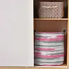 Laundry Bags Geometric Line Paint Brush Pink Gray Foldable Basket Kid Toy Storage Waterproof Room Dirty Clothing Organizer