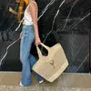 Shoulder Bags Cross Body Paper Grass Woven Bag Portable High Capacity Flower Tote Bag Woven Bag Single Shoulder Womens Bag Beach Bag 240315