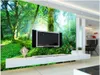 Tapety 3D tapeta niestandardowe Po zielone słoneczne leśne dekoracja pomalowania obrazu ściennego do ścian 3 D