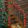 Strings Poinsettia Christmas Flowers Decoration Garland String Lights Xmas Tree Artificial Ornaments For Indoor/Outdoor Holiday Party