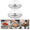 Double Boilers 2 Pcs Steamer Steamed Rice Basket Steaming Food Stainless Steel For Cooking Kitchen Supply Handheld