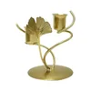 Kandelaars Kaarsenhouder Middelpunt Ginkgo Bladhouder Decoratieve Standaard Voor Eettafel Bar Slaapkamer Decoraties Feest