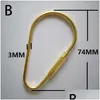 Schlüsselanhänger Lanyards Messingkette Wi Lo D Golden Cam Karabiner Überlebensausrüstung Bes Haken Ring Zubehör L230314 Drop Lieferung Fas Dhlev