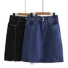 plus Size Women Skirts 2023 Summer Fi Slim Bright Line Stretch Denim Bottoms Oversized Curve Clothes T54-23090 q0mr#