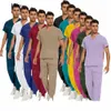 wholesale Uniformes médicos de manga corta Conjuntos de uniformes de enfermería Hospital para hombres Quirófano Batas quirúrgicas de alta calidad Uniforme de spa Q4PV #