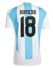 Nowy 2024 2025 Koszulki z Argentyny Piłki Nożnej Fani Wersja Mac Allister Dybala di Maria Martinez de Paul Maradona Mężczyzn Kobiety piłkarskie Blue 24 25 KIT KIT KIT