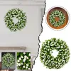 Decoratieve bloemen lentekrans voor voordeur Pasen zomer kleine kleurrijke groene bloem frame slinger welkom decor raam zuignappen