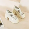 Sandals 10cm Platform Wedge Sneakers Shoes Genuine Leather Women Fashion Buckle Hidden Heel Spring Autumn Summer Pumps