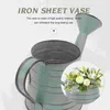 Vases Metal Flower Vase Vintage Watering Can Planter Pitcher Galvanized Jug Rustic Bucket Container