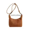 Totes Brand Designer Suede Womens Shoulder Bag Retro Lock Crossbody Bag Hobos Handbag 2023 New Winter Trend H240330