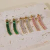 Halsketten Hochwertige, handpolierte grüne, transparente, rote, schwarze, rechteckige Band-Choker-Halskette aus Edelstahl, wasserfester Schmuck