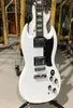 SG G400 guitare électrique couleur blanche corps en acajou touche en palissandre matériel chromé guitares de haute qualité guitarra1678201