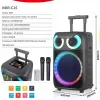 Altavoces 1800W Potencia máxima Altavoz Bluetooth para exteriores de 15 pulgadas Karaoke Party Audio Columna inalámbrica portátil con micrófono Control remoto