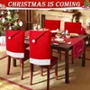 Housses de chaises, chapeaux de noël, chaises à dossier de salle à manger, fête de vacances, Navidad Noel