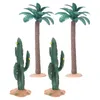 Decoratieve bloemen Gesimuleerde bomen Modellen Poppenhuis Nepplant Miniatuur Pvc Micro Scène Speelgoed Landschap DIY Palm voor kerststal