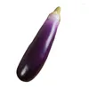 Decorative Flowers Pack Of 2 Artificial Eggplants Realistic Foam Vegetables Simulation Aubergines 270F