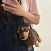 borsa a tracolla per cani bambola di peluche divertente carina da donna nuova borsa a tracolla casual borsa per bambini cucciolo peloso 663c #