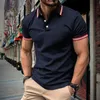 Mens Classic Shortsleeved Polo Shirt Summer Top swobodne tshirt kołnierz gumicz