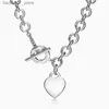 Pendant Necklaces Heart-Shaped Design tiffancy Necklace Ideal Couple Holiday Gift Elegant Personalized Style Crafted from 18K Stainless Steel.Q240330