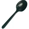 Disposable Flatware 100PCS Plastic Spoon Round Head Dessert Ice Cream Soup Kitchen Accessories Black Portable Thickened Tableware