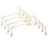 Hangers 10 Pcs Gold Metal Underwear Space-Saving Hanger With Non-Slip Clips Clothing Rack For Pants Bra Display Closet Organizer