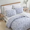 Conjuntos de cama Campo de Paisley Blue Cotton King Quilt Set