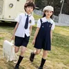 Sommer Schuluniform Jungen Mädchen Puppe Kragen Top Hemd Weste Dr Shorts Anzug Japanische Süße Graduai Chor Kostüme 69Fi #