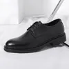 Sapatos casuais tendência homens oxford confortável tênis de couro rendas até estilo vestido clássico calçado de negócios formal