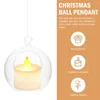 Kaarsenhouders 10 pc's doorzichtige plastic vaas Kerstdecoratie Ball Vulbare ornament jas Hanger Tree Domes Crafts ornamenten bollen bollen bollen