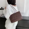 100% polyuréthane chaîne de couleur unie une épaule sac pour femme couture polyvalente petit sac carré sac bandoulière o2hk #