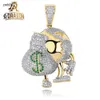 Designer de jóias venda quente personalizado passe diamante tester gelado rosa banhado a ouro prata 925 vvs d cor moissanite 3d vívido dos desenhos animados conceito hip hop pingente