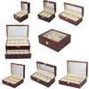 LISM Luxury Wood Storag Boxes 2 3 5 6 10 12 20 Watches Boxes Display Watch Box Jewelry Case Organizer Holder Promotion13194