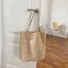 Saco quente inverno feminino sacos de lona de lã xadrez vintage feminino casual tote pano macio bolsa senhoras padrão listrado ombro