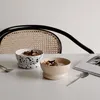 Ensembles de vaisselle nordique style Instagram mignon créatif gras créatif personnalisé en céramique bol petit déjeuner nouilles légères salade d'avoine