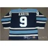 24S Personalizado Homens Jovens Mulheres Tage # 9 PAUL KARIYA Maine Black Bear 1993 CCM Hóquei Jersey Tamanho S-5XL ou personalizado qualquer nome ou número