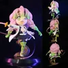 Anime mangá 10cm anime demônio kanroji mitsuri figuras kimetsu yaiba brinquedos bonitos crianças modelo boneca ação presente 24329