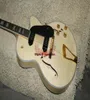 Ganze Gitarren Hochwertiger kundenspezifischer P90-Tonabnehmer JAZZ Semi Hollow Naturholz-E-Gitarre 7292096