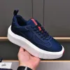 2024 New America's Cup Homens Plataforma Sneaker Tecido Nylon Malha Sapatos De Couro Vestido De Casamento Treinadores Baixo Top Andando Flats Solas Grossas Tamanho De Borracha 38-45