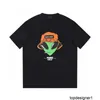 Designer korrekt och verifierad version av 2024 Summer Alien Mönster kortärmad t-shirt för både män och kvinnor KRTO