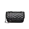 fi Menger Saddle Luxury Designer Chain Handbags Women'S Genuine Leather Hobo Casual Black Tote Shoulder Bags For Girl 95Yh#