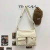 Korean Ulzzang Menger Bag Women New 2023 NYL Väskor Multipockets Crossbody Väskor för kvinnor skolbok axelväska flickor sac x60f#