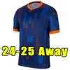 2024 Holanda MEMPHIS camisas de futebol 24 25 DE JONG Holanda DE LIGT WIJNALDUM VAN DIJK Adulto homens crianças kit conjuntos DUMFRIES camisa de futebol fãs jogador versão 2025