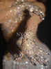 luxurious Stretch Rhinestes Gloves Women Sparkly Crystal Mesh Lg Gloves Dancer Singer Nightclub Dance Stage Show Accories V0mb#