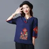 Costume chinois Style chinois Vêtements pour femmes Vêtements en lin pour femmes Printemps Été Nouveau Hanfu Tang Costume Femme Tendance Vintage Top I5zJ #