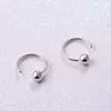 Studörhängen Ruifan minimalistisk rund pärla trendig 925 sterling silver örhänge för kvinnor flickor fin smycken jul gåva år397