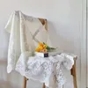 Table Cloth Lace Tablecloth White Bedside Row Frame Coffee With Cover Small Fresh Square Stall G6U4063