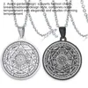 Collane con ciondolo Arcangeli Amuleto Protezione Pentacolo Pentagramma Colgantes Donna Uomo Pendentifs in acciaio inossidabile Gioielli regalo